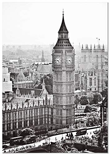 Panorama Poster Big Ben London 21x30cm - Gedruckt auf qualitativ hochwertigem Poster 250gr - Wandbild Wohnzimmer - Poster Schlafzimmer - Poster Vintage - Dekoration Zuhause von Panorama