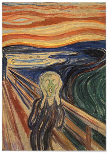 Panorama Poster Edvard Munch Der Schrei 21x30 cm - Gedruckt auf qualitativ hochwertigem Poster 250gr - Wandbild Wohnzimmer - Poster Schlafzimmer - Poster Vintage - Dekoration Zuhause von Panorama