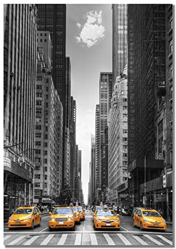 Panorama Poster New York Taxis 50 x 70 cm - Gedruckt auf qualitativ hochwertigem Poster - Wandbild Wohnzimmer - Poster Schlafzimmer - Bilder Stadt - Poster Vintage - Dekoration Zuhause von Panorama