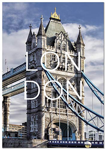 Panorama Poster Stadt von London 50 x 70 cm - Gedruckt auf qualitativ hochwertigem Poster - Wandbild Wohnzimmer - Poster Schlafzimmer - Bilder Stadt - Poster Vintage - Deko Hause von Panorama