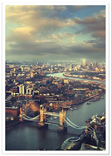 Panorama Poster Tower Bridge London 21 x 30 cm - Gedruckt auf 250g-Papier - Wandbild Wohnzimmer - Papierplakat Schlafzimmer Panorama Poster Tower Bridge London 21 x 30 cm - Gedruckt auf 250g-Papier - Wandbild Wohnzimmer - Papierplakat Schlafzimmer von Panorama