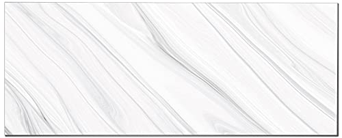 Panorama Spritzschutz Weisser Marmor 60x200 cm - Küchenrückwand Platte - Spritzschutz Küche - Küchenwand Spritzschutz - Fett Spritzschutz Wand - Spritzschutz Küche Selbstklebend von Panorama