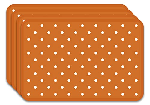 Panorama Tischsets Kreise Orange 45x30 cm Packung mit 4 - Tischsets Glatt - Abwaschbar Tischsets - Tischset Kunststoff - Platzsets Abwischbar - Platzsets Abwaschbar Kunststoff von Panorama