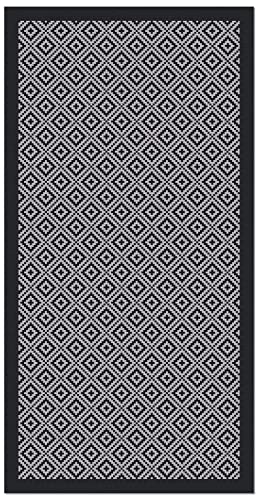 Panorama Vinyl Teppich Inka Schwarz 60x110 cm - Kitchen Floor Mat Küchenmatte - Rutschfestes Flammhemmend - Groß Teppich - Teppiche PVC von Panorama