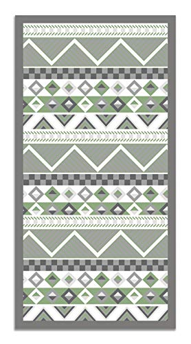 Vinylteppich Azteke Grün Farbe - 40 x 80 cm - Waschbar rutschfest Küchenteppich von Panorama