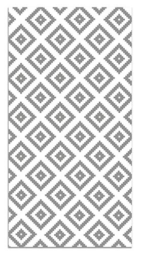 Panorama Vinylteppich Grau Quadrate - 200x250 cm - Waschbar rutschfest Küchenteppich von Panorama