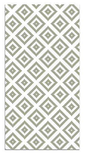 Vinylteppich Grün Quadrate - 60x110 cm - Waschbar rutschfest Küchenteppich von Panorama