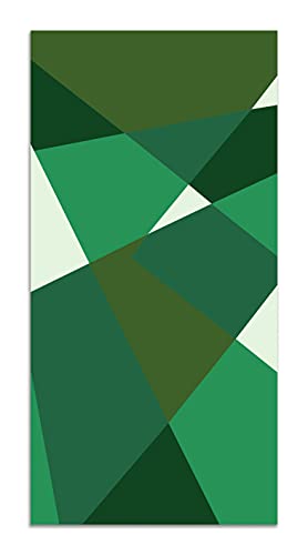 Panorama Vinylteppich Grüne Abstrakte Geometrie - 300x200 cm - Waschbar rutschfest Küchenteppich von Panorama