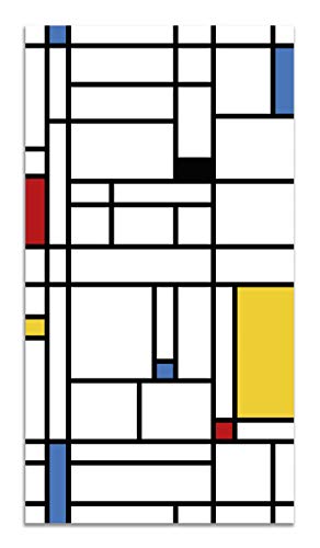 Panorama Vinylteppich Mondrian - 200x200 cm - Waschbar rutschfest Küchenteppich von Panorama