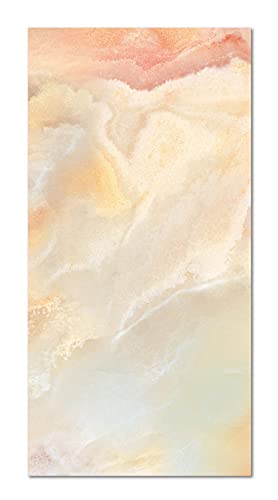 Panorama Vinylteppich Oranger Marmor - 60x110 cm - Waschbar rutschfest Küchenteppich von Panorama