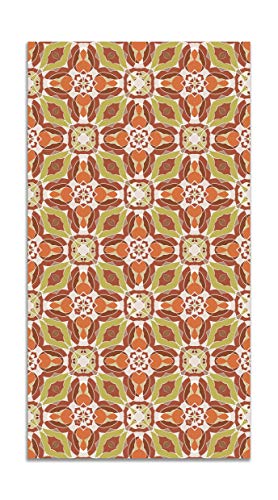 Panorama Vinylteppich Orientalische Kaleidoscope Orange Fliesen - 140x200 cm - Waschbar rutschfest Küchenteppich Panorama Vinylteppich Orientalische Kaleidoscope Orange Fliesen - 140x200 cm - Waschbar rutschfest Küchenteppich von Panorama