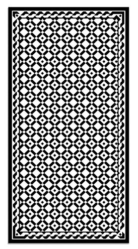 Vinylteppich Quadratische Geometrie - 80x150 cm - Waschbar rutschfest Küchenteppich von Panorama