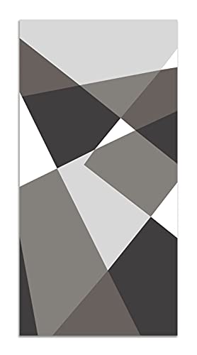 Panorama Vinylteppich Graue Abstrakte Geometrie - 100x140 cm - Waschbar rutschfest Küchenteppich von Panorama