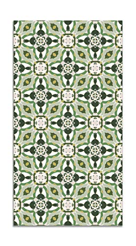 Vinylteppich Orientalische Kaleidoscope Grün Fliesen - 60x110 cm - Waschbar rutschfest Küchenteppich von Panorama