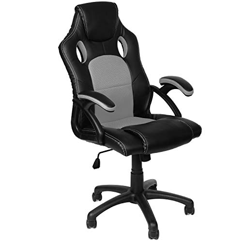 Panorama24 Gamer Stuhl Gaming Schreibtischstuhl Chefsessel Bürostuhl Ergonomisch, Grau, 9 Farbvarianten, gepolsterte Armlehnen, Wippmechanik, belastbar bis 150 kg, Lift TÜV geprüft Panorama24 Gamer Stuhl Gaming Schreibtischstuhl Chefsessel Bürostuhl Ergonomisch, Grau, 9 Farbvarianten, gepolsterte Armlehnen, Wippmechanik, belastbar bis 150 kg, Lift TÜV geprüft von Panorama24