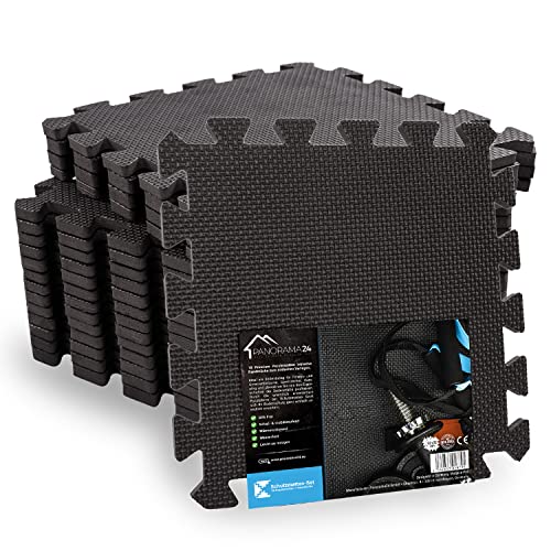 Schutzmatten Set Puzzlematte Bodenschutz Matte - 108 Puzzle Bodenschutzmatten Unterlegmatte | Fitnessmatte Turnmatte Sportmatte Trainingsmatte Boden Schutz Sport Fitnessraum Keller Garage Fitness Pool von Panorama24