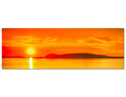 PANORAMA BILD XXL 150x50cm TOP Bilder! (Orange Summertime) NEU Wandbild xxl günstig & modern ART PRINT Wandbilder Bilder EXKLUSIVES Fotowandbild auf Leinwand und Keilrahmen Bild Leinwandbild Fotodruck modern Zeitlos Stilvoll wie ein Gemälde Ausführung schöner Kunstdruck auf echter Leinwand als Wandbild mit Rahmen. Preiswerter als Ölbild Gemälde Foto Poster Plakat mit Bilderrahmen. von Panoramabilder auf Leinwand und Keilrahmen
