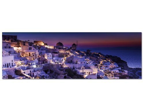 PANORAMA BILD XXL 150x50cm TOP Bilder! (Santorini Griechenland) NEU Wandbild xxl günstig & modern ART PRINT Wandbilder Bilder EXKLUSIVES Fotowandbild auf Leinwand und Keilrahmen Bild Leinwandbild Fotodruck modern Zeitlos Stilvoll wie ein Gemälde Ausführung schöner Kunstdruck auf echter Leinwand als Wandbild mit Rahmen. Preiswerter als Ölbild Gemälde Foto Poster Plakat mit Bilderrahmen. von Panoramabilder auf Leinwand und Keilrahmen