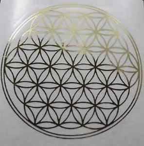 10-teiliges Set Aufkleber Blume des Lebens Fensterbild Heilige Geometrie von Panotophia