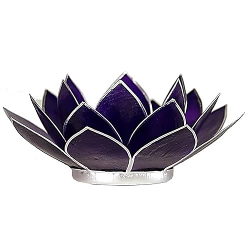 Capiz Lotus Licht violett 7e Chakra Silberrand - 13.5 cm Capiz Lotus Licht violett 7e Chakra Silberrand - 13.5 cm von Panotophia