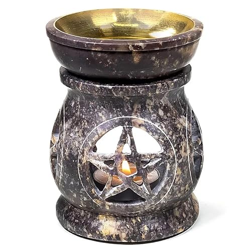 Duftlampe Pentagramm Speckstein - 11x9 cm von Panotophia
