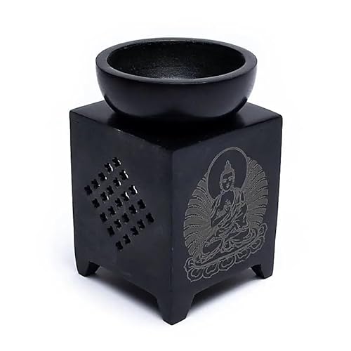 Duftlampe Speckstein Buddha - 11 cm von Panotophia