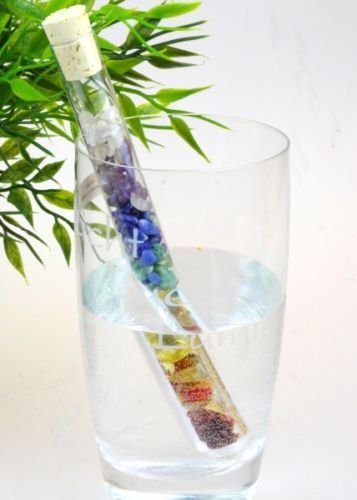 Panotophia Aqua Lapis Edelsteinstab Wasser 7 Chakra Chakren Edelsteinwasserstäbe | 100% Natur Wassersteine zur Wasseraufbereitung | Energiearbeit | Mineralien | Dekosteine I von Panotophia