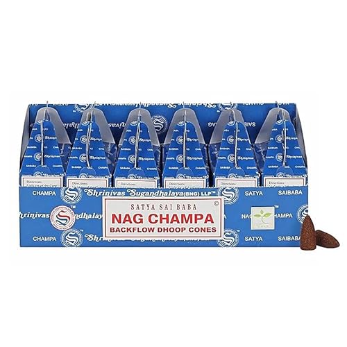 Nag Champa Rückfluss Räucherkegel - 6 x 75 g von Panotophia