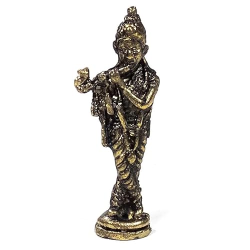 Panotophia Miniatur Krishna - 13 g; 4 cm Figur Dekoration Skulptur Statue von Panotophia