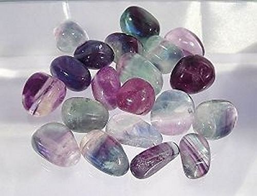 Panotophia Regenbogen Fluorit Trommelsteine 100 gr. Wassersteine Edelsteinwasser Edelstein Premium Wassersteine | 100% Natur Wassersteine zur Wasseraufbereitung | Glückssteine | Mineralien | von Panotophia