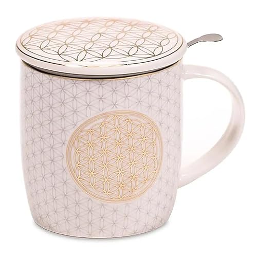 Panotophia Set Teetasse Blume des Lebens - 400 ml von Panotophia