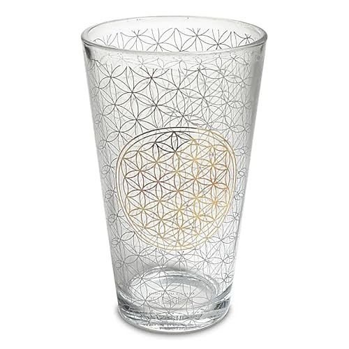 Panotophia Trinkglas Blume des Lebens - 480 ml Panotophia Trinkglas Blume des Lebens - 480 ml von Panotophia