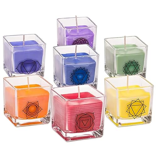 Set/7 en Chakra Rapswachs-Duftkerzen - 7x260 g von Panotophia