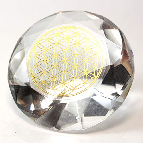 Tachyonen Diamant Blume des Lebens Klar farblos 45 Energie Heilige Geometrie I Urenergie I Chakrenarbeit I Energiearbeit I Heilsitzungen I von Panotophia