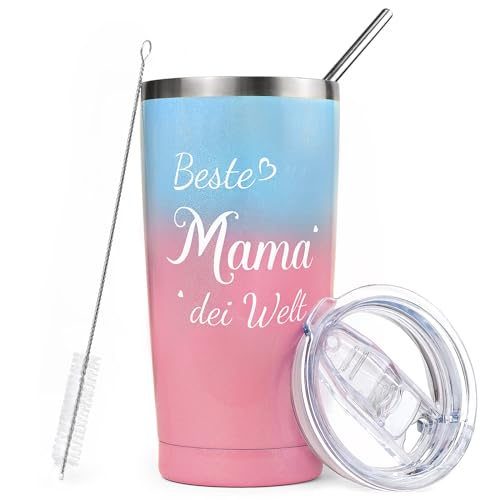 Panspace Muttertagsgeschenke Coole Geburtstagsgeschenk für Beste Mama,Mütter,zum Muttertag Geburtstag,Die Besten Geschenke für Mutter Tochter Weihnachtsgeschenke Geschenkideen Thermobecher von Panspace