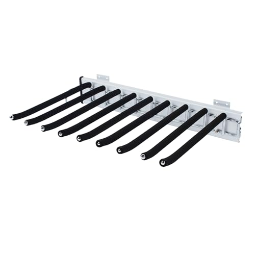 Hosenauszug Hosenhalter ausziehbarer Hosenbügel Hosenauszug mit rutschfeste Beflockung für Kleiderschrank 9 Stangen (Links Einbau) von PansyWind