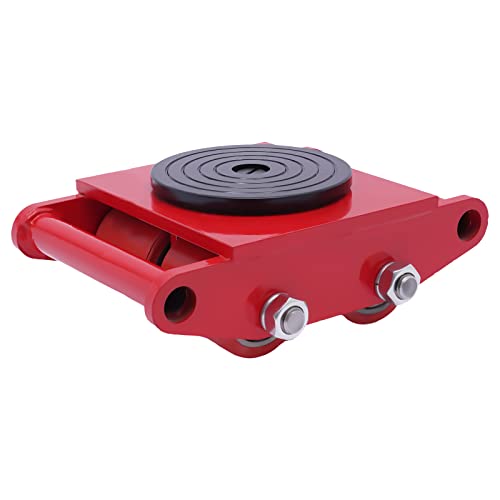 Machine Transport Skate 2.5-15T Schlittschuhe Laden Transport von schweren Maschinen für Industrielle und Gewerbliche Anwendungen Industrietransport Maschinen Möbel Gerät 360° Drehnung (Rot, 6T) von PansyWind