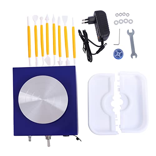 PansyWind Mini Elektrisch Töpferscheibe Elektrisch Töpfermaschine mit Tonwerkzeuge 24W 2000U/min Töpfer-Heimwerker für Beginners und Kinder (Blau) von PansyWind