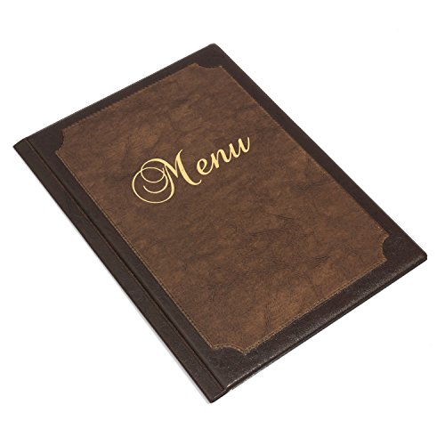 2 farbige Speisekarte Menükarte Menü braun 6 Folien DIN A4 klappbar marmoriert 2 farbige Speisekarte Menükarte Menü braun 6 Folien DIN A4 klappbar marmoriert von Panta Plast