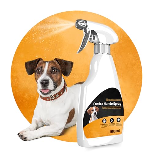 Schädlingsmeister Contra Hunde Spray - 500ml - Hundeschreck Spray mit Eukalyptus - Anti Urin Spray Hund mit LANGZEITWIRKUNG für Innen - und Außenbereiche - Hunde vertreiben - Anti Hunde von Panteer