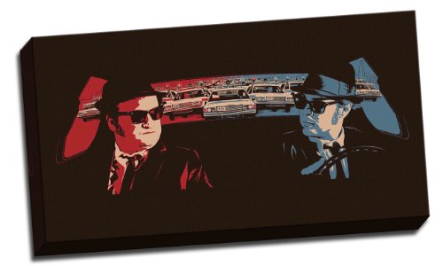 Blues Brothers Canvas Retro Pop-Art Print 30X 16 Inches by Panther Print von Panther Print
