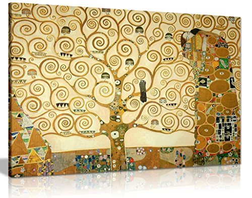 Panther Print Gustav Klimt Leinwand-Kunstdruck „Der Baum des Lebens“, A0 91x61cm (36x24in) von Panther Print