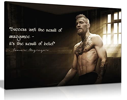 Panther Print Kunstdruck auf Leinwand, mit einem Zitat von Conor McGregor, A0 91x61cm (36x24in) von Panther Print