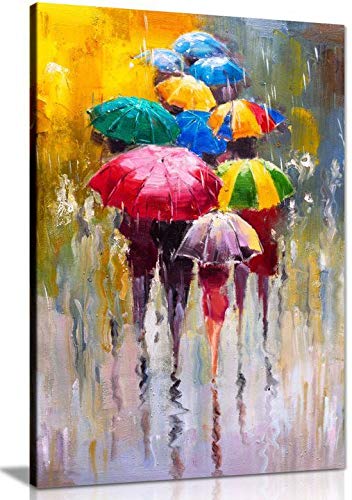 Regenschirme bunte Malerei Leinwand Wandkunst Bild Druck Home Decor, Schwerer Leinwand, gerahmt auf massivem Kiefernrahmen., 91x61cm (36x24in) Regenschirme bunte Malerei Leinwand Wandkunst Bild Druck Home Decor, Schwerer Leinwand, gerahmt auf massivem Kiefernrahmen., 91x61cm (36x24in) von Panther Print