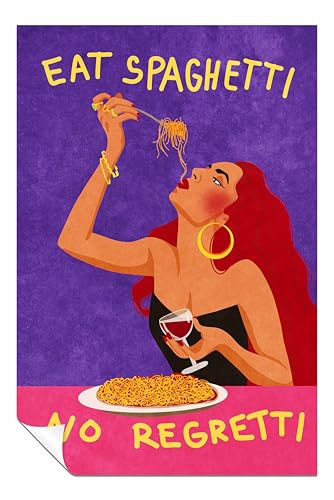 Panther Print Poster "Eat spaghetti no regretti", ungerahmt, Bilder für Wände, Schlafzimmer, Wohnzimmer und Badezimmer, 46 x 31 cm Panther Print Poster "Eat spaghetti no regretti", ungerahmt, Bilder für Wände, Schlafzimmer, Wohnzimmer und Badezimmer, 46 x 31 cm von Panther Print