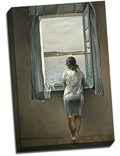 Salvador Dali Junges Mädchen, am Fenster stehend, Poster von Leinwanddruck 30 x 20 Inches (76.2 x 50.8cm) von Panther Print