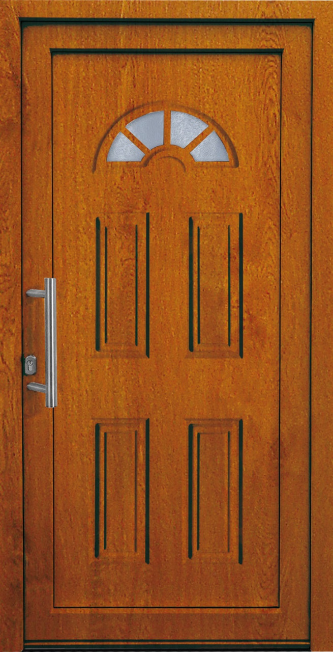 Panto Haustür Modell K001 DIN links golden oak 110 x 210 cm von Panto