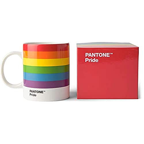 PANTONE Geschenkbox Pride I Porzellan-Becher I Kaffeebecher I Kaffeetassen I 375 ml I spülmaschinenfest I Pride- Regenbogenfarben, 1 Stück (1er Pack) von Pantone