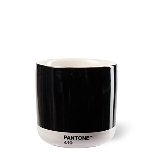 PANTONE Porzellan Latte Macchiato Thermobecher, 220ml, Black 419 C von PANTONE