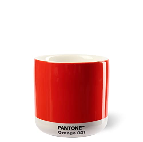 PANTONE Porzellan Latte Macchiato Thermobecher, 220ml, Orange 021 C von PANTONE